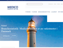 Tablet Screenshot of medicoindustrien.dk